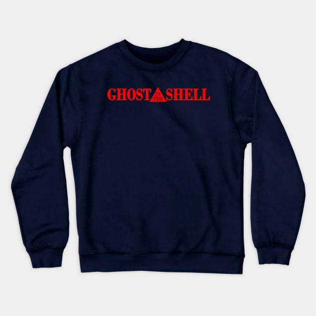 Glitch In The Shell - Red Logo Crewneck Sweatshirt by prometheus31